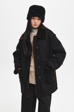 [아르노] WOMAN 리버시블 스웨이드 무스탕 코트 [2COL] / GF4LCT519