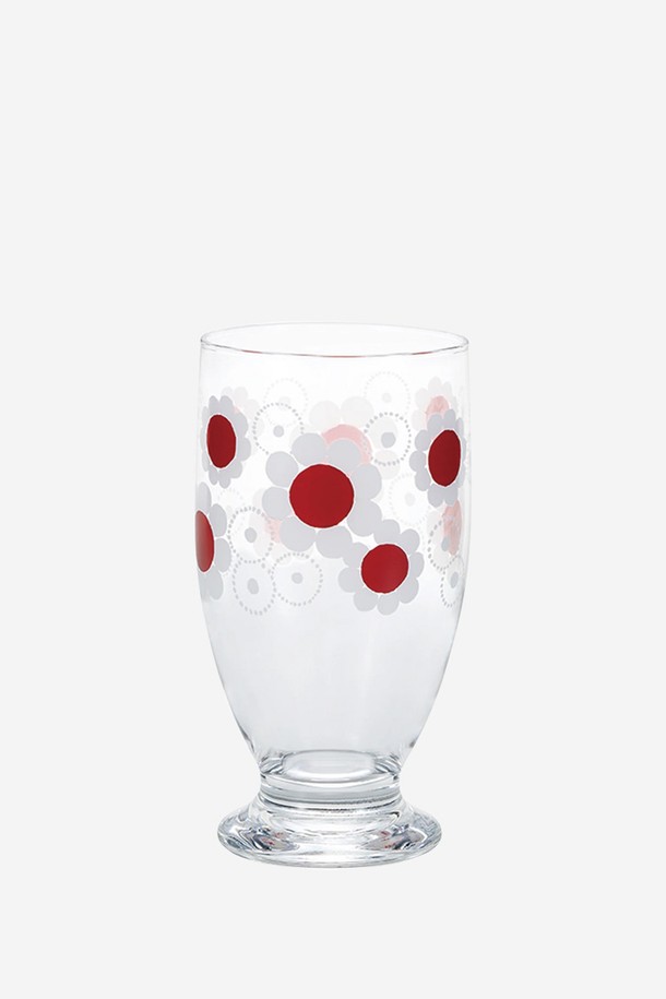 아데리아 텀블러 윗 스탠드 335ml - 달리아는 335ml 용량의 소다유리 텀블러/유리컵입니다. 레트로 플라워 프린트 디자인과 달리아 컬러가 돋보이며, 라운드형 스탠드 디자인으로 안정적인 사용감을 제공합니다. 화이트, 스카이블루, 레드 컬러 패턴이 조화롭게 어우러진 수공예 제품입니다. 음료, 파르페 등을 담아 카페 분위기를 연출하며, 스탠드 베이스가 있어 더욱 특별합니다. 내열유리가 아니므로 급격한 온도 변화와 화기에 주의하여 사용하십시오.
