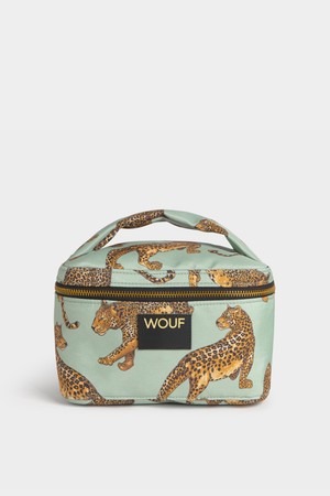 WO데일리 에메랄드레오파드 베니티백 20x12x15