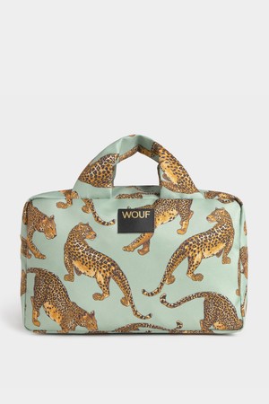 WO데일리 에메랄드레오파드 라지토일레트리백 29x18x13