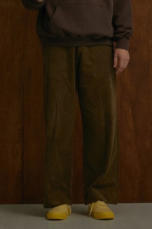 Corduroy fatigue pants Olive