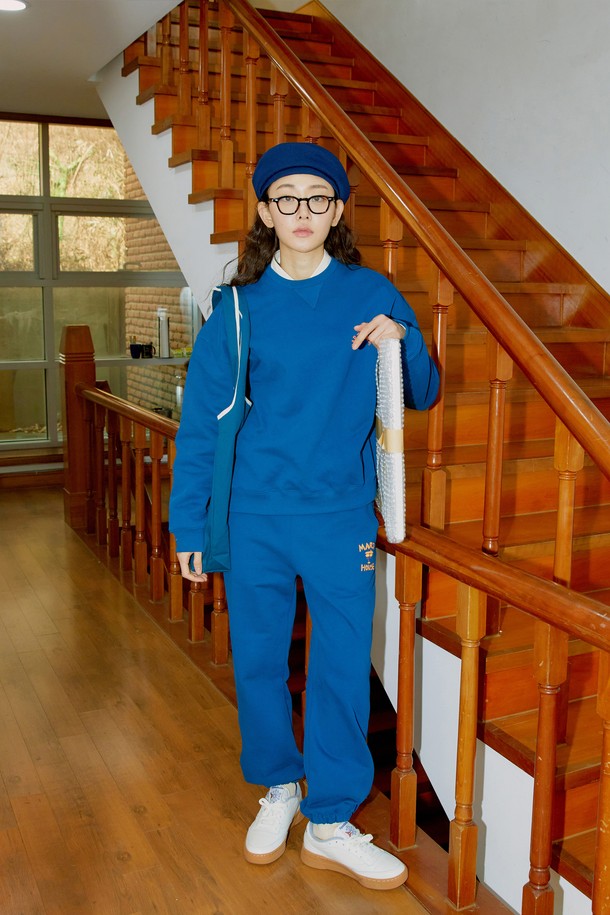 MARJI HOUSE - 캐주얼팬츠 - Vintage logo sweat pants Blue