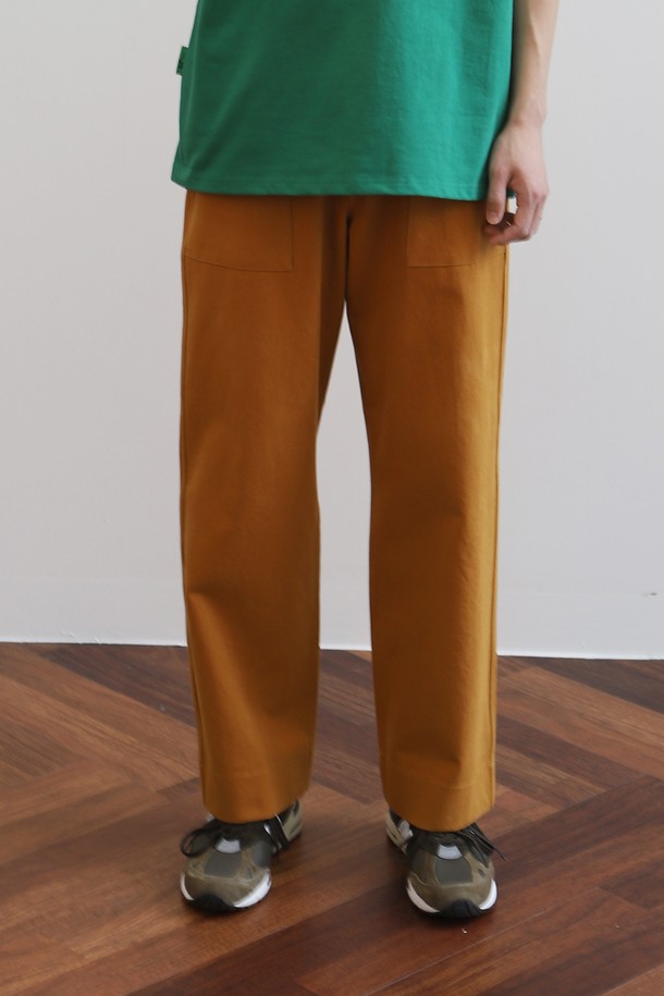 MARJI HOUSE - 롱/미디팬츠 - TWILL FATIGUE PANTS MUSTARD