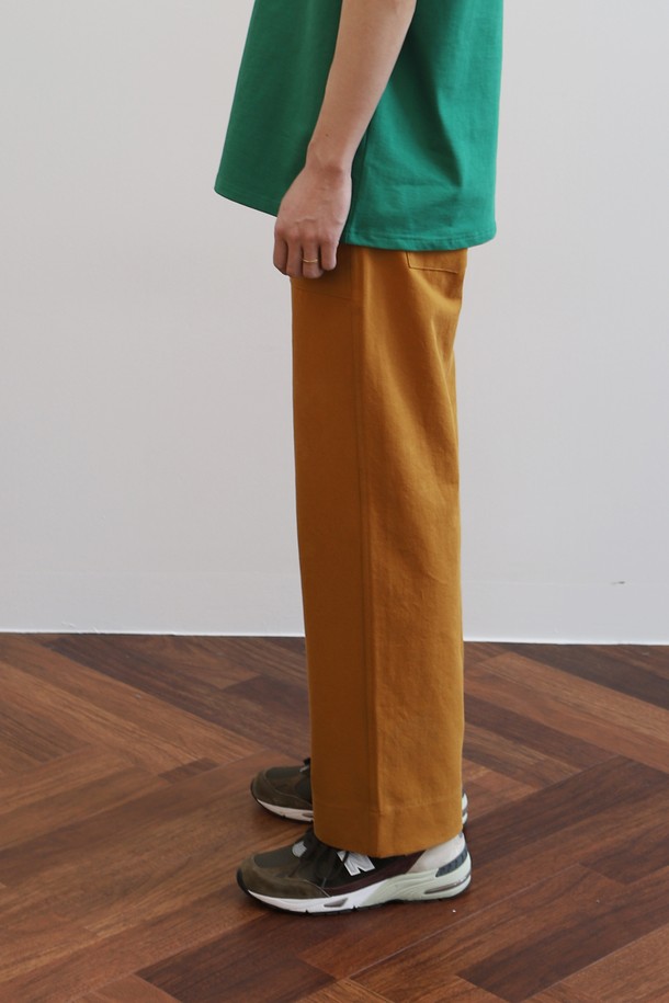 MARJI HOUSE - 롱/미디팬츠 - TWILL FATIGUE PANTS MUSTARD