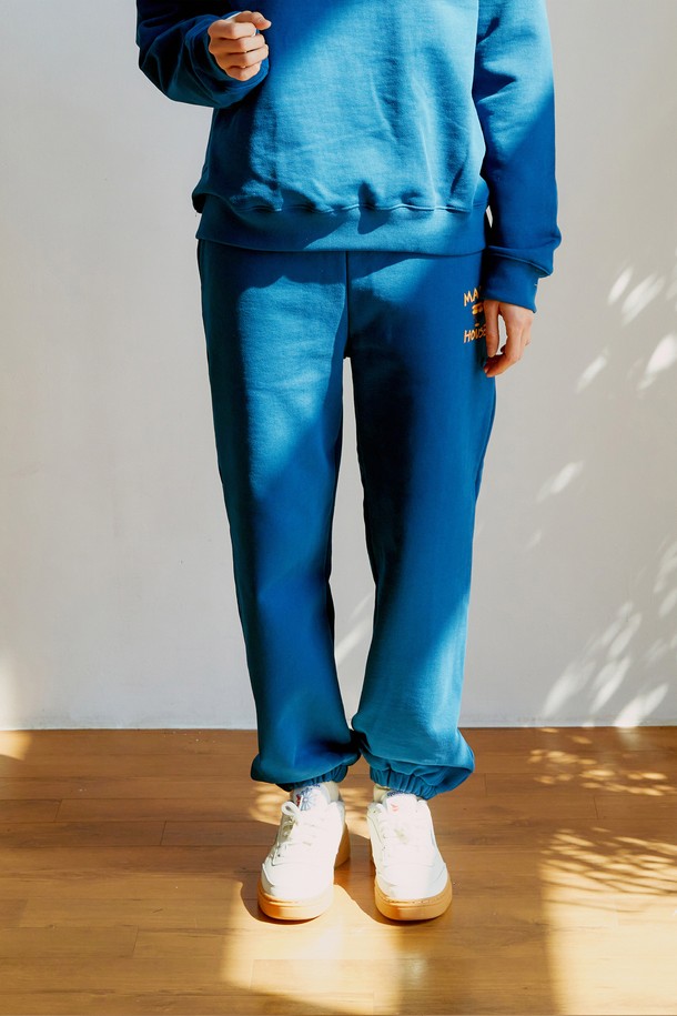 MARJI HOUSE - 캐주얼팬츠 - Vintage logo sweat pants Blue