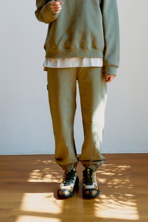 Vintage logo sweat pants Khaki