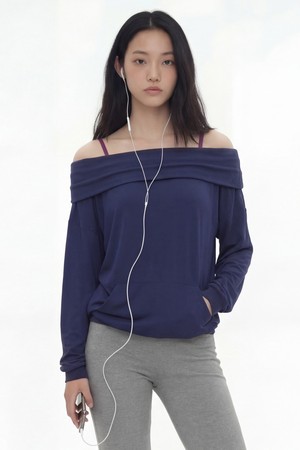 카울넥 텐셀 풀오버_NAVY-a