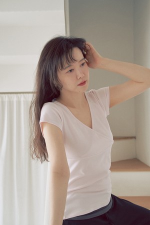Lune Wrap Tee_PINK-a