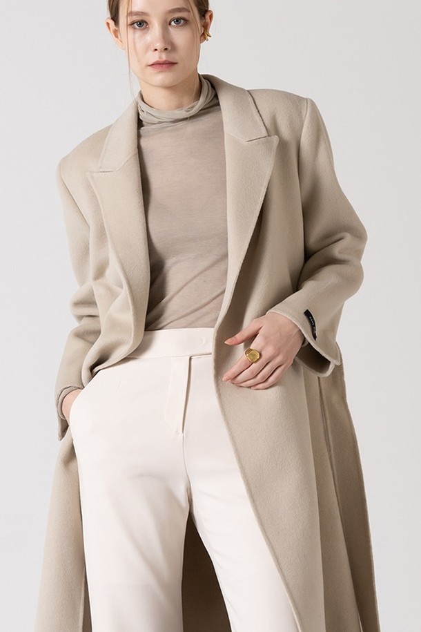 cordinary - 코트 - [22FW] Cashmere belt detailed wrap coat - ivory