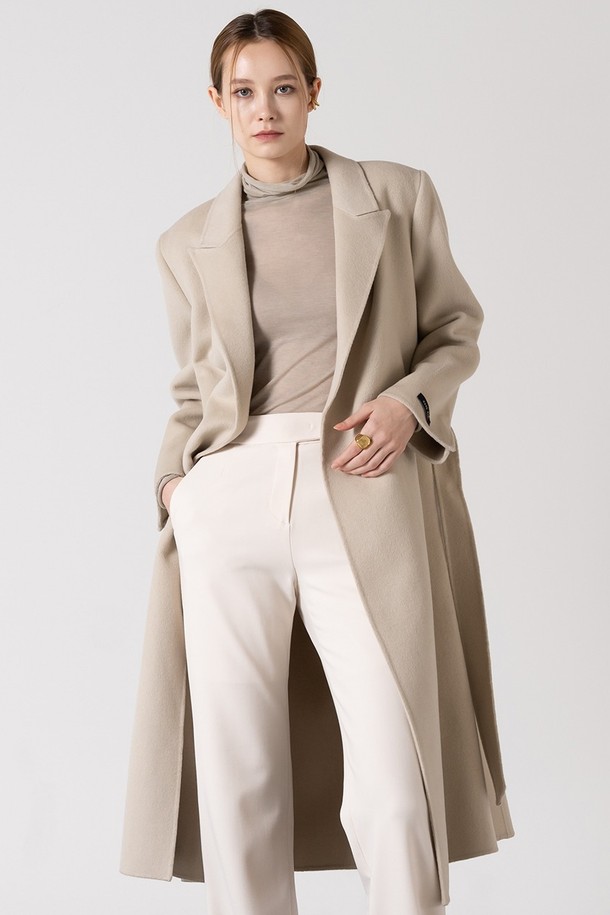 cordinary - 코트 - [22FW] Cashmere belt detailed wrap coat - ivory