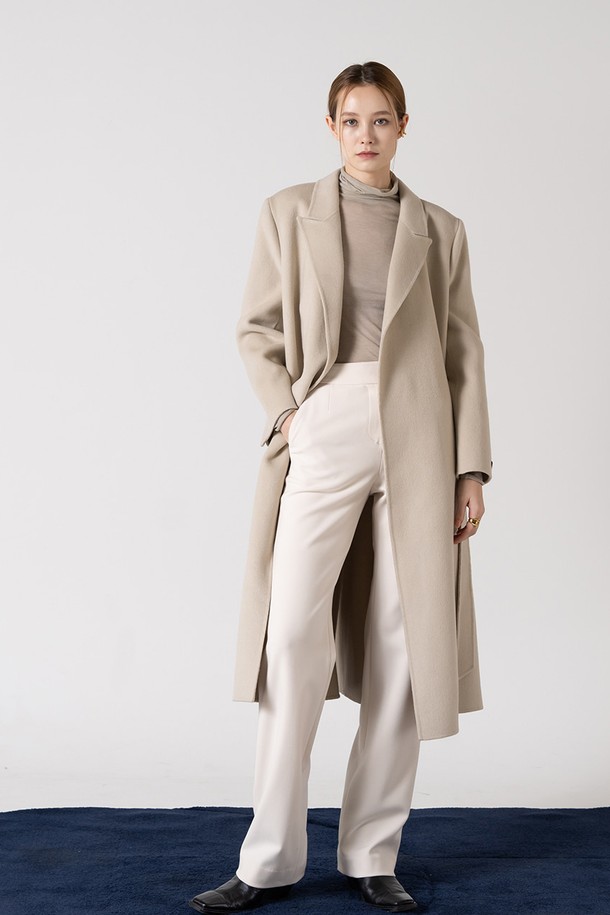 cordinary - 코트 - [22FW] Cashmere belt detailed wrap coat - ivory