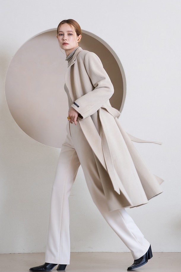 cordinary - 코트 - [22FW] Cashmere belt detailed wrap coat - ivory