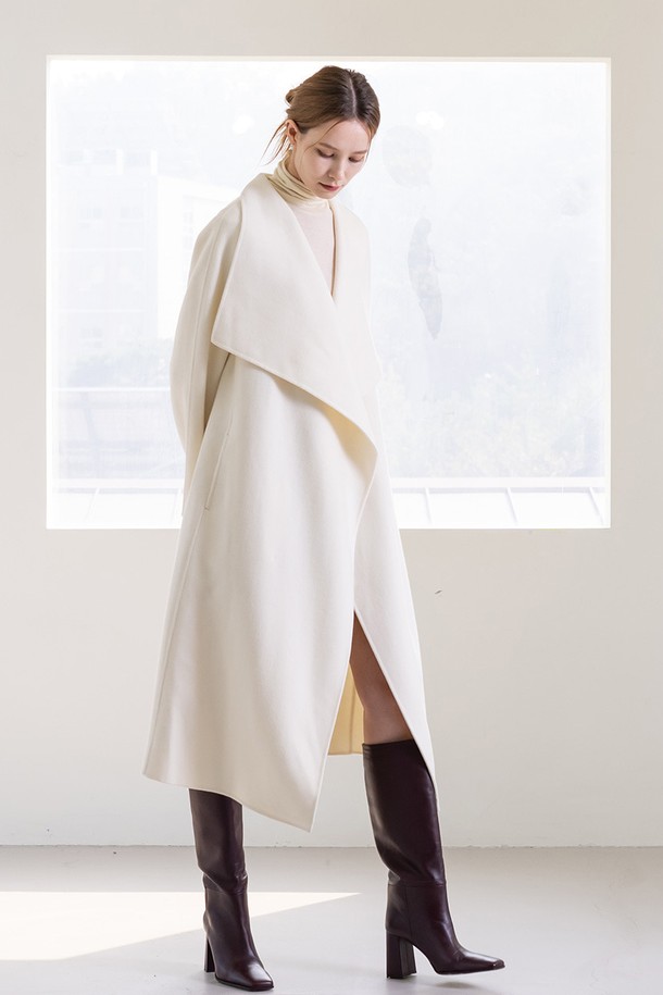 cordinary - 코트 - [22FW] Signature cashmere shawl collar coat - ivory