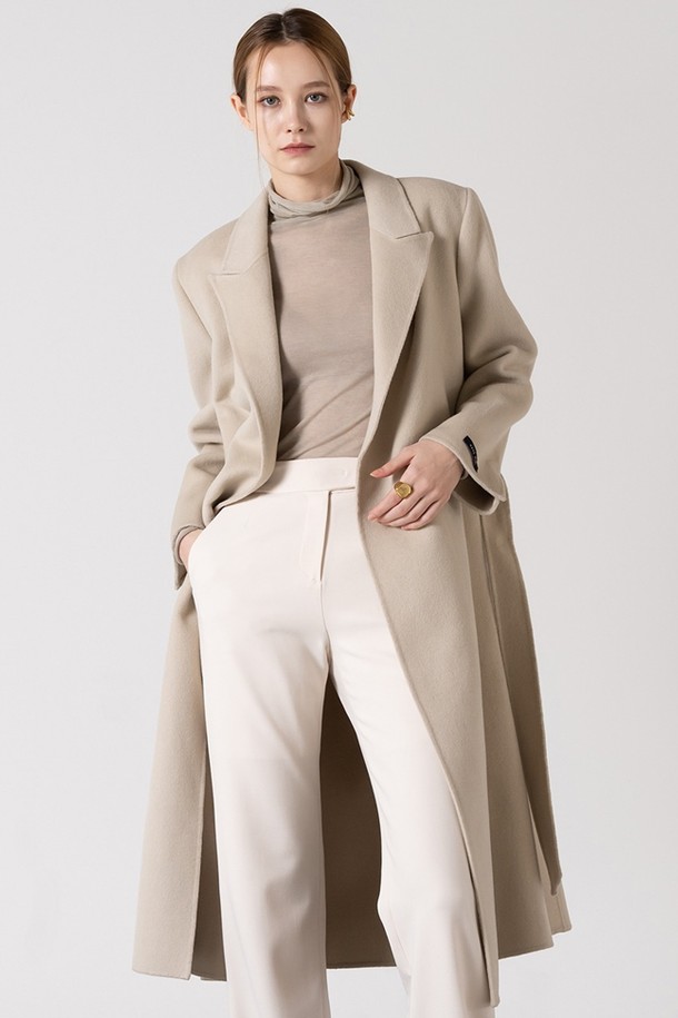 cordinary - 코트 - [22FW] Cashmere belt detailed wrap coat - ivory