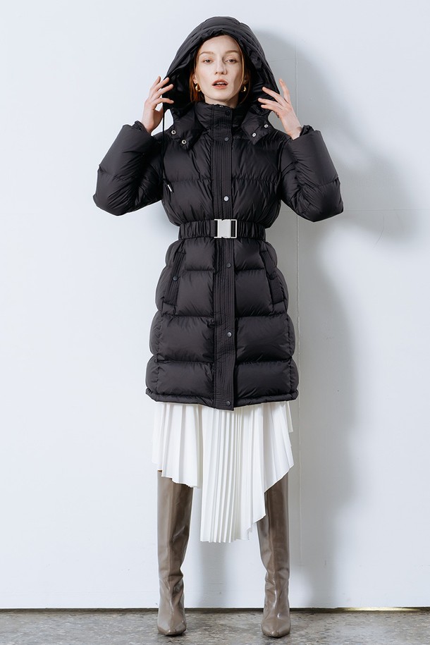 cordinary - 패딩 - [22FW] Goose-down puffer jacket with hood - black