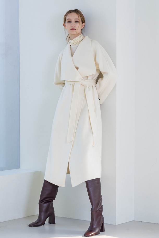 cordinary - 코트 - [22FW] Signature cashmere shawl collar coat - ivory