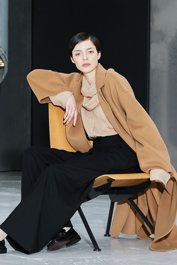 cordinary - 코트 - Cashmere out pocket belted coat - camel