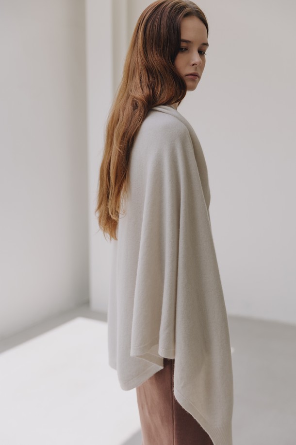 LEHEE - 가디건 - [21FW] italy cashmere 100% - shawl+pullover (ivory)