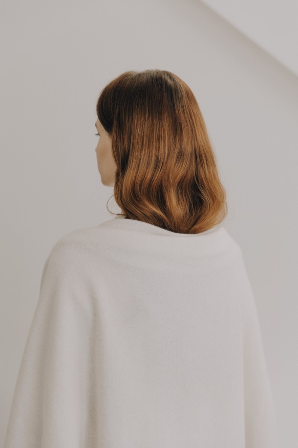 LEHEE - 가디건 - [21FW] italy cashmere 100% - shawl+pullover (ivory)