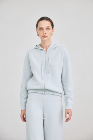 hoody zip-up -  italy cashmere 100% (mint)