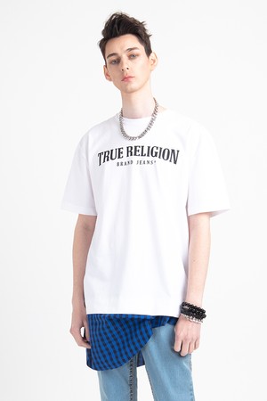 [TRUE RELIGION] MEN`S 레이어디드 티셔츠 화이트