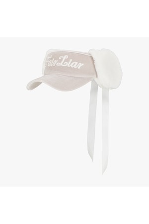 벨벳 귀마개 바이저 (베이지)_BEIGE-a