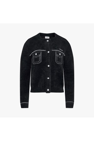 스티치 포인트 방풍 가디건 (블랙)_BLACK-a