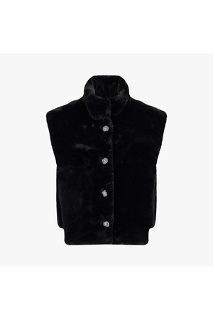 페이크 퍼 베스트 (블랙)_BLACK-a