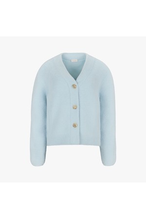 헤어리 브이넥 가디건 (블루)_BLUE-a