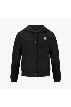 트위드 퀼팅 점퍼 (블랙)_BLACK-a