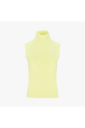 하이넥 슬리브리스 니트 (라임)_YELLOW-a