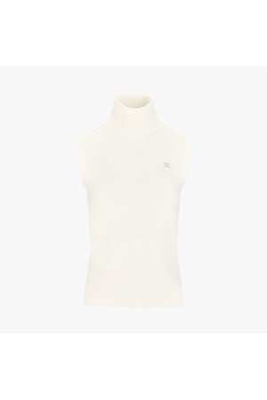 하이넥 슬리브리스 니트 (아이보리)_IVORY-a