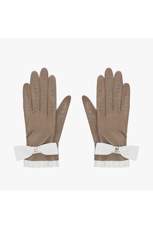 리본 컬러 양피 장갑 (코코아)_BROWN-a