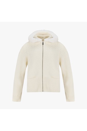 퍼 후드 집업 방풍 가디건 (아이보리)_IVORY-a