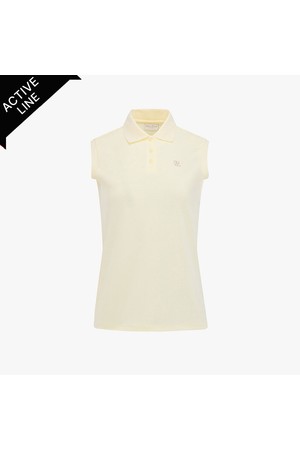 루즈핏 폴로 민소매 티셔츠 (옐로우)_YELLOW-a