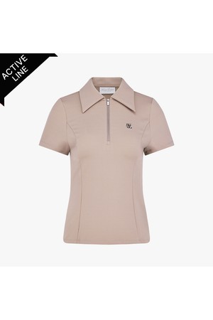 빅카라  슬림핏 집업 티셔츠 (코코아)_BROWN-a