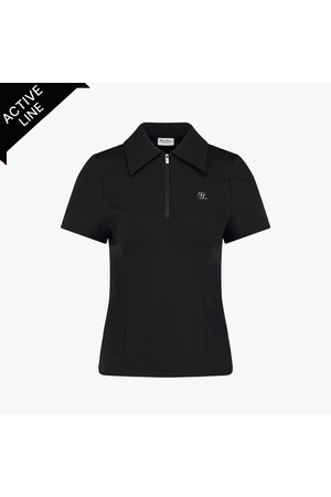 빅카라  슬림핏 집업 티셔츠 (블랙)_BLACK-a