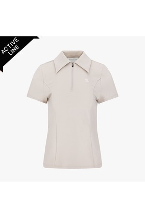 빅카라  슬림핏 집업 티셔츠 (베이지)_BEIGE-a