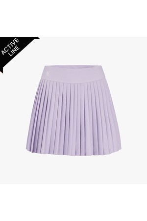 피케 플리츠 스커트 (라벤더)_PURPLE-a