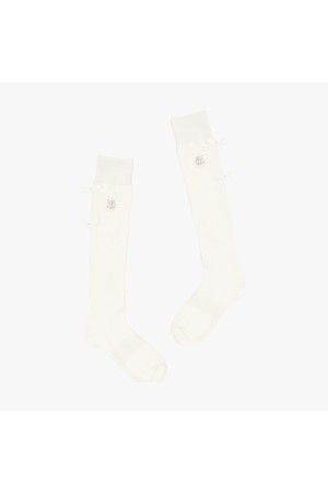 벨벳 리본 니삭스 (아이보리)