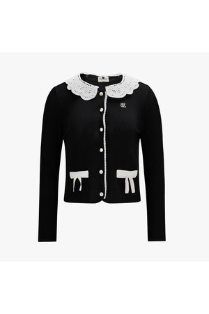 크로셰 카라 가디건 (블랙)_BLACK-a