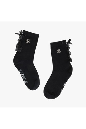 샤 프릴 앵클 삭스 (블랙)_BLACK-a