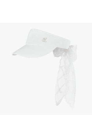 레이스 스카프 바이저 (화이트)_WHITE-a