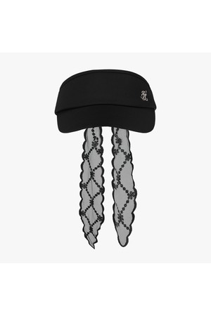 레이스 스카프 바이저 (블랙)_BLACK-a