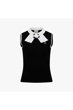 리본 탈착 민소매 니트 (블랙)_BLACK-a