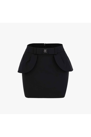 리본 플랩 하이웨스트 스커트 (블랙)_BLACK-a