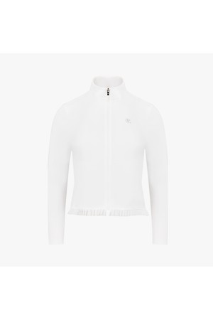 냉감 집업 크롭 티셔츠 (화이트)_WHITE-a