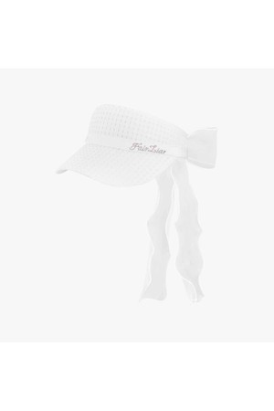 오간자 리본 메쉬 바이저 (화이트)_WHITE-a