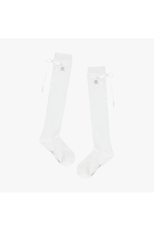 새틴 리본 썸머 니삭스 (화이트)_WHITE-a