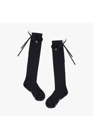 새틴 리본 썸머 니삭스 (블랙)_BLACK-a